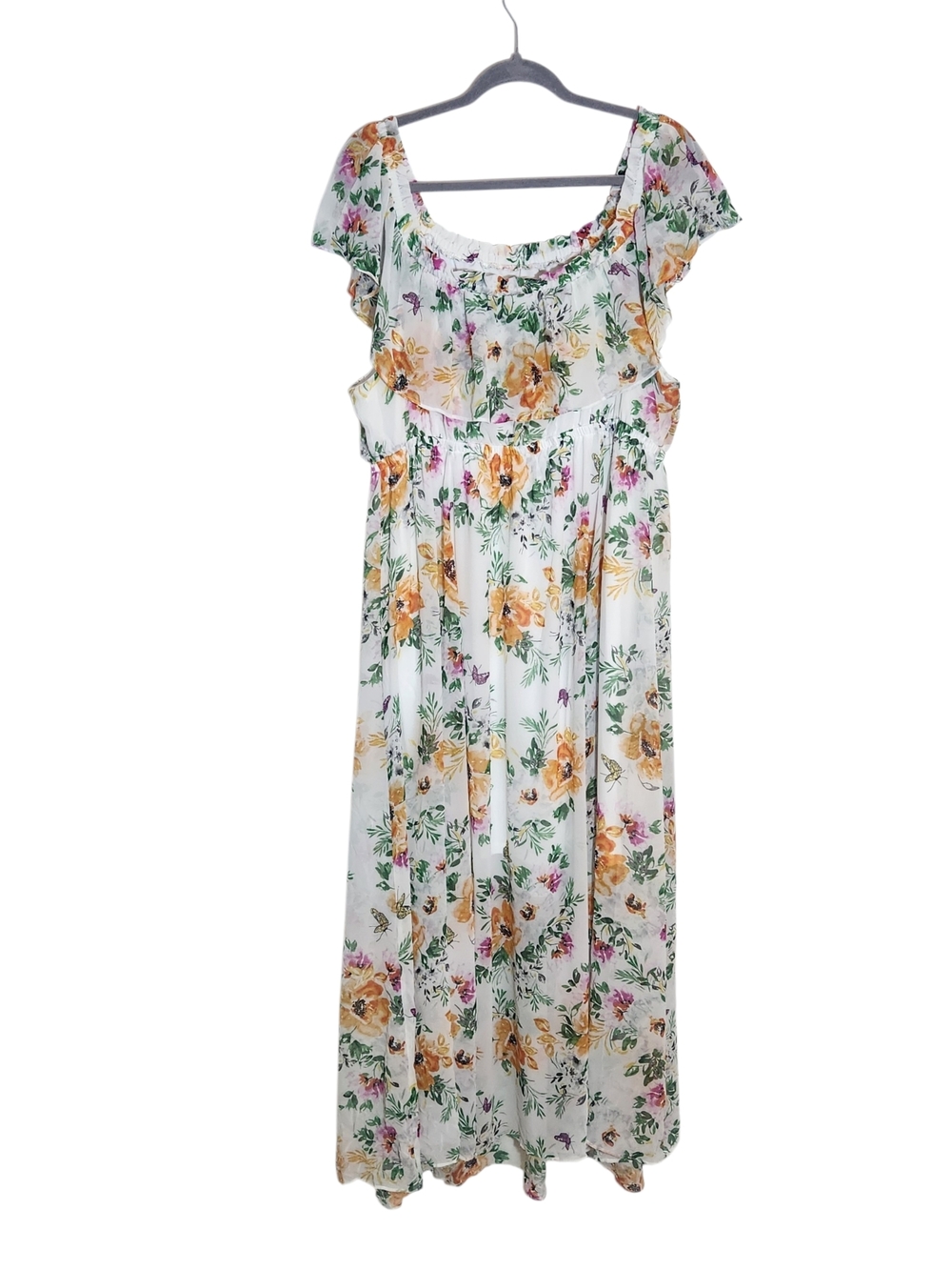 Torrid White Floral Maxi Dress Size 2X Wedding Guest Dress - Picture 2 of 9